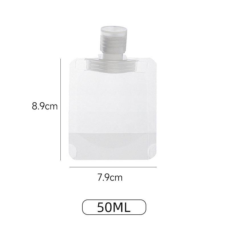 50/100pcs Matte Semi Transparent Travel Packaging Bag Shampoo Shower Gel Portable Squeeze Bags Moisture-proof Leak Proof Sealed Skincare Travel Pouch