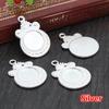 20pcs 12mm Inner Size Antique Bronze Silver Gold Black Plated Fashion Style Cabochon Base Cameo Setting Charms Pendant