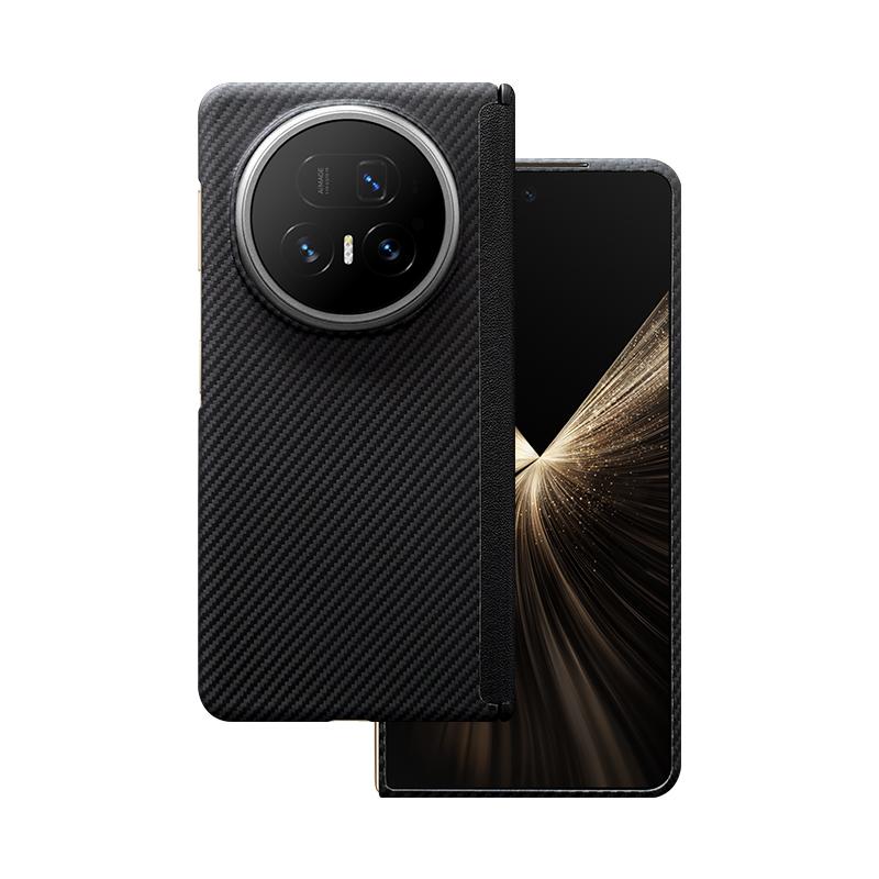 Für Honor MagicV5 Luxus Echte Aramid Kohlefaser Kevlar Hülle Leder Mittelachse Für Honor Magic V5 Magnetismus Schutzhülle
