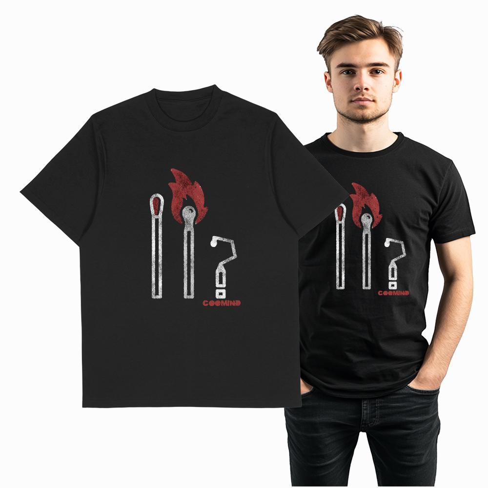 Coolmind U0171 100% Cotton cool fire Exclusive Graphic Unisex T shirt big size street men tshirt o-neck t-shirt men tee shirt