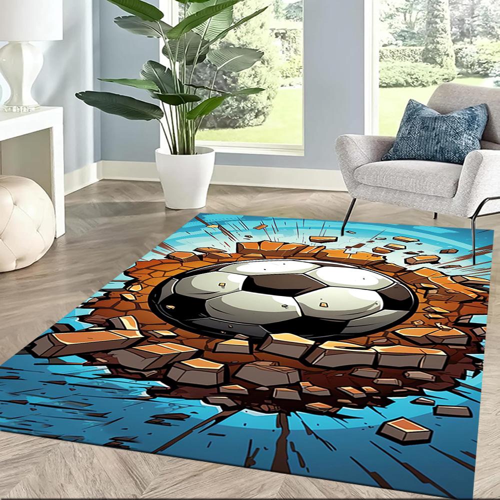 Sports Ball Pattern Floor Mats for Living Room, Bedroom and Room Decoration Are Suitable for Gifts.