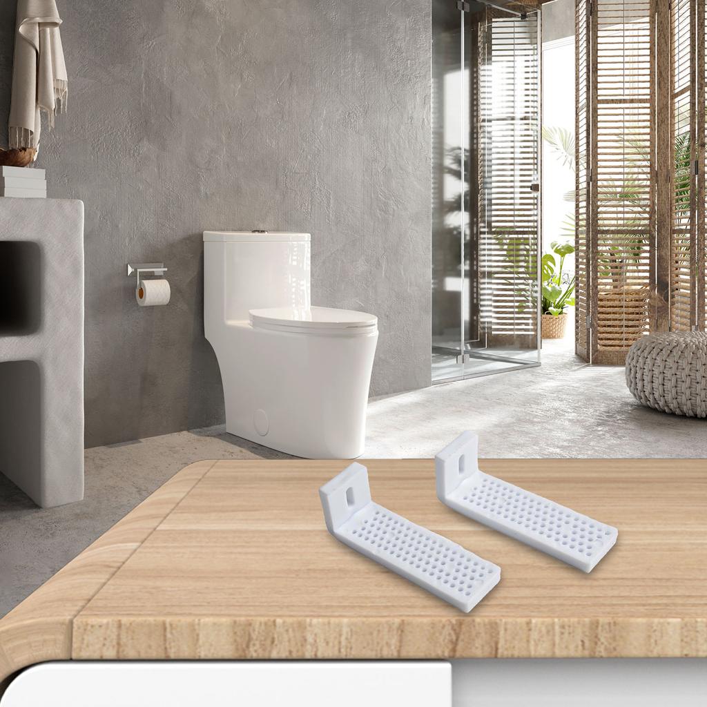 2pcs L Shaped Toilet Foot Mounting Screws White Bidet Set Pan Fix Floor Kit Repair Fixings Fitting Screws Bathroom Accessories