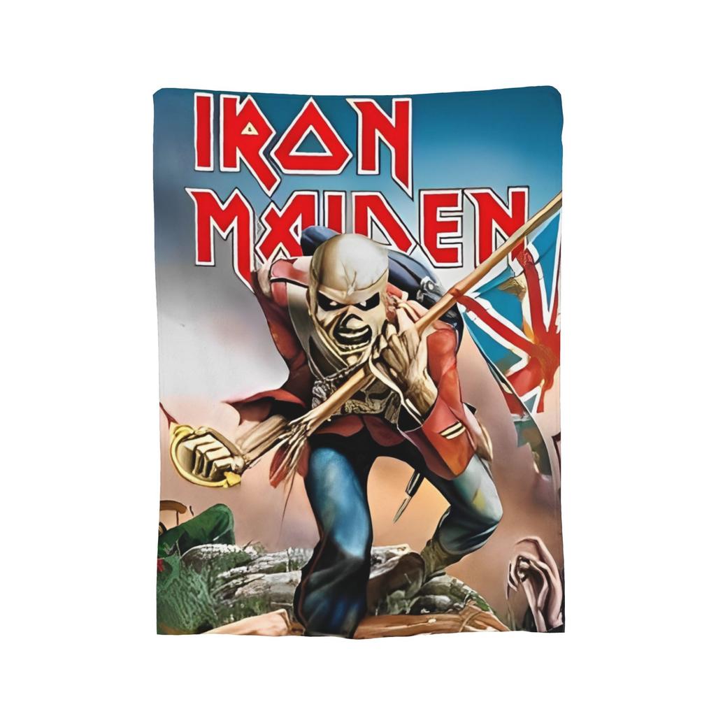 The Son Skeleton 7th Horn I-Iron M-Maidens Blankets Heavy Metal Wool Throw Blankets Summer Air Conditioning Portable Bedspread