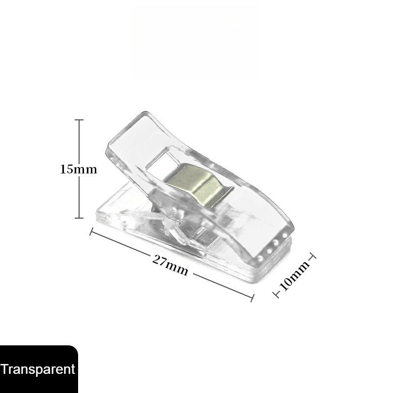 

5/10/20/30/50/100 шт. Папки-клипсы для шитья с пластиковыми коробками для инструментов для рукоделия, книг, поделок. Пластиковые клипсы разных цветов легко сортировать. Transparent 1pcs