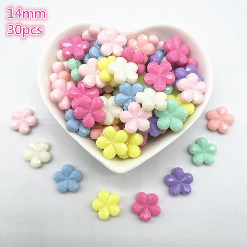 All Kinds of Shape Colourful Acrylic Loose Spacer Beads for Jewelry Making DIY Beaded Material Early Education Accessories