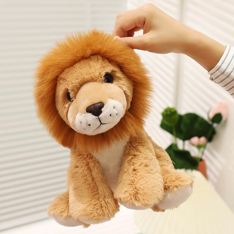 Sitting Lion Standing Lion Plush Toys Soft Stuffed Animals With Full Mane For Bedroom Safari Display Birthday Gift Collection