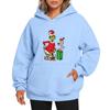 Ladies' Christmas Style Printed Hoodie With Wool And Pockets For Women
