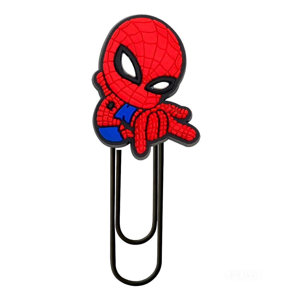 Spider-Man Cartoon Bookmark - Colorful DIY Office Paperclip