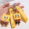 Anime Spongebob Squarepants Keychain Patrick Star Kawaii PVC Toys Keychain Backpack Charm Birthday Gift For Kid