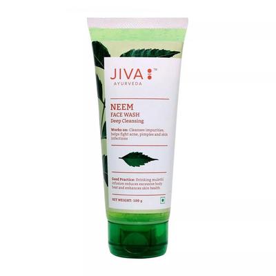 Jiva Neem Face Wash | Herbal Daily Cleanser for Fresh and Clear-Looking Skin