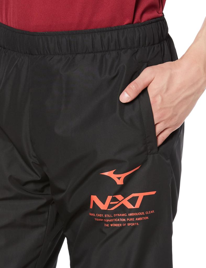 Mizuno Breath Thermo Warmer Training XL N-XT Pants, Moisture-Wicking, Heat-Generating, Water-Repellent, Wear, 32JFA740, Black,