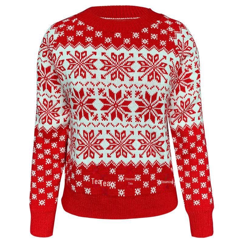 2023 Autumn/Winter Women's Christmas Snowflake Knit Sweater