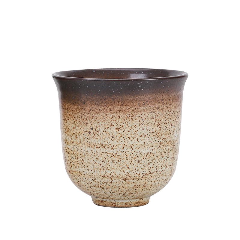 Hearthside Ceramic Japanese Tea Tasting Cup - Retro Coarse Pottery Gongfu Style