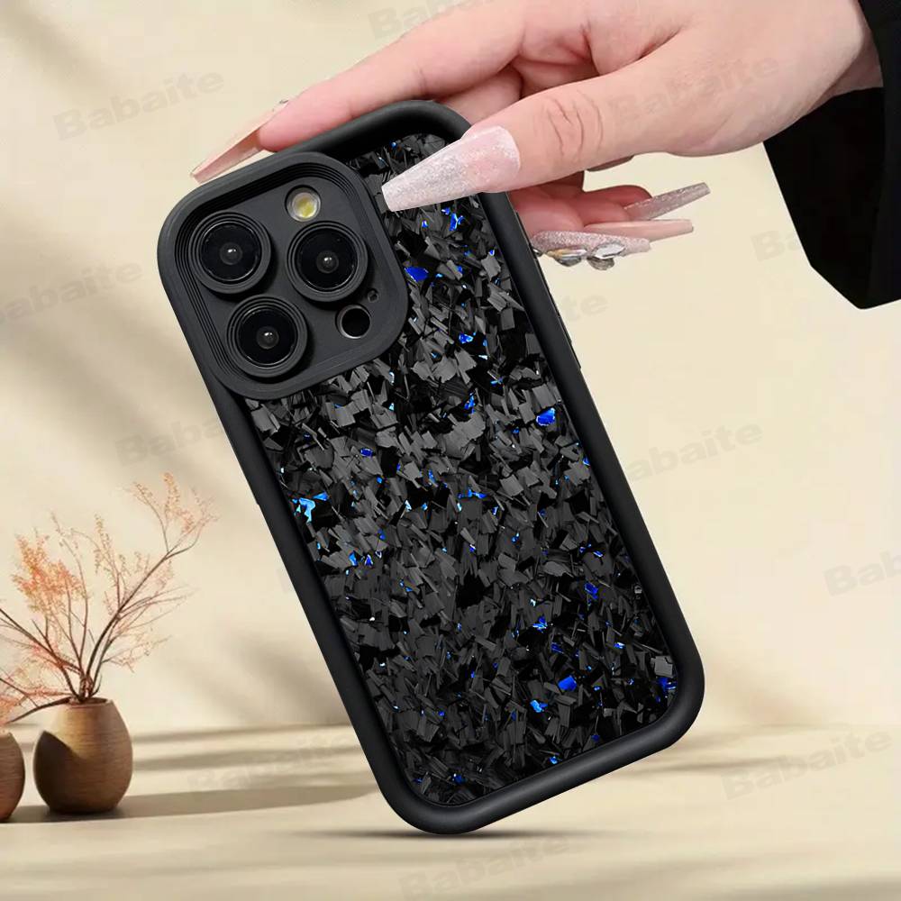 

Forged Carbon Fundas Phone Case For IPhone 17 16 15 14 13 12 11 Pro Max Plus Mini Luck Cover iPhone 11 pro