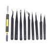 9Pcs Stainless Steel Anti Static Tweezers Set Precision Electronic Repair Tools For Maintenance Precision Tips