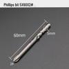 GOOD801 Electric Phillips Head Screwdriver Bit, 5mm Shank, 3mm Magnetic, 60mm Length