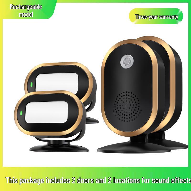Sensor Store Entrance Alert: Welcomer Anti-theft Alarm and Split Doorbell for Supermarkets.