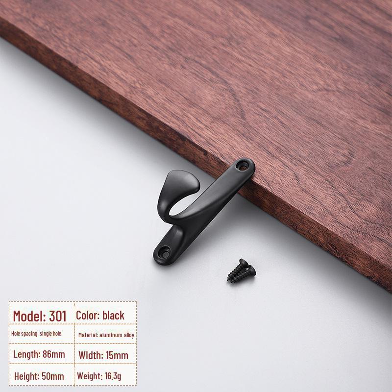 Black Aluminum Alloy European-Style Drawer & Cabinet Handle