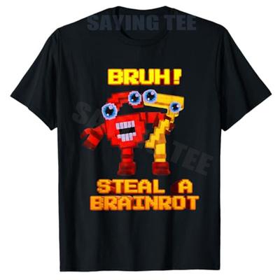 67 Seis Siete 6-7 - Divertida Camiseta Meme Gaming Moda Y2k para Chicos Roba Cerebros Algodón Manga Corta Regalo Novedad