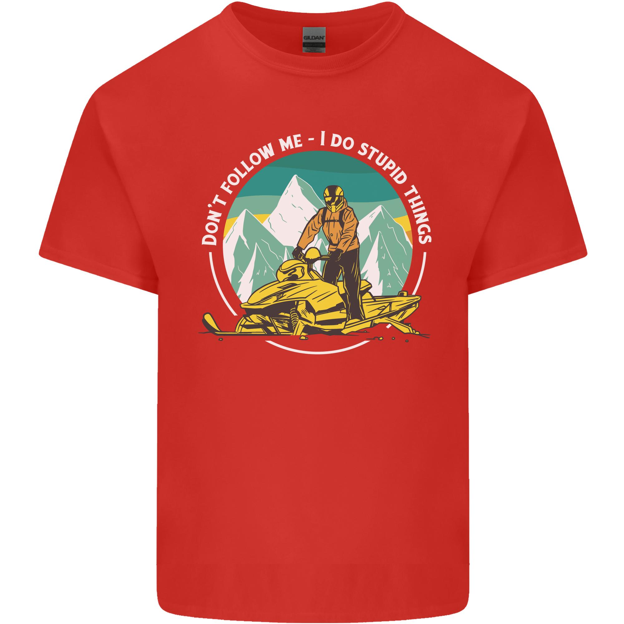 Snowmobile Dont Follow Me Funny Unisexs Light Cotton TShirt S
