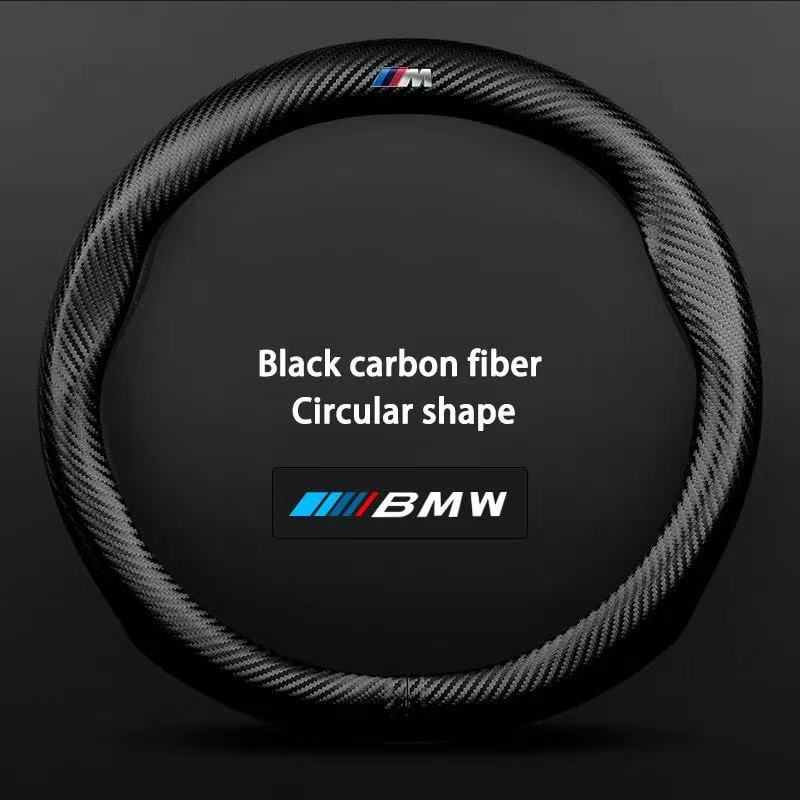 AAAOX1 For BMW M Power M3 M4 M5 E39 E46 E60 E90 F01 F10 F15 F20 F30 X1 X3 X5 X7 Car Anti-slip 3D Embossing Leather Steering Wheel Cover