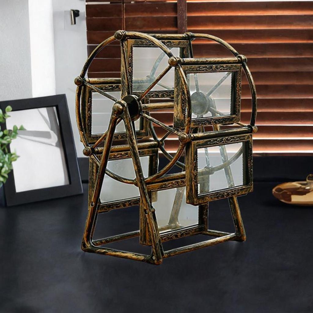 6 Photo Frame Rotating Display Stand for Desktop Memories