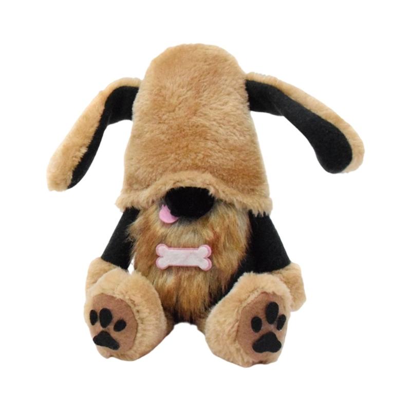 

Cuddly Plush Brown Dog Figurine Stuffed Animal Toy Gnomes Doll Unique Handmade Room Decoration Gift for Women