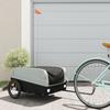 Vidaxl Bicycle Trailer, Black-Gray, 45 Kg, Iron