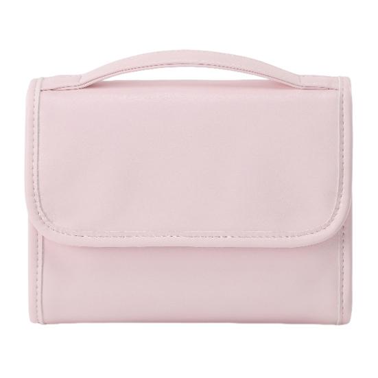 

Дорожная косметичка с 3 съемными карманами, большой вместимости, на молнии, водонепроницаемый органайзер для макияжа, несессер розовый