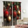 2D Flat Printing,JIT 2pcs, Curtains (Without Rod) Festive Ornaments(2) Popular Minimalist Curtains Polyester Curtains Versatile