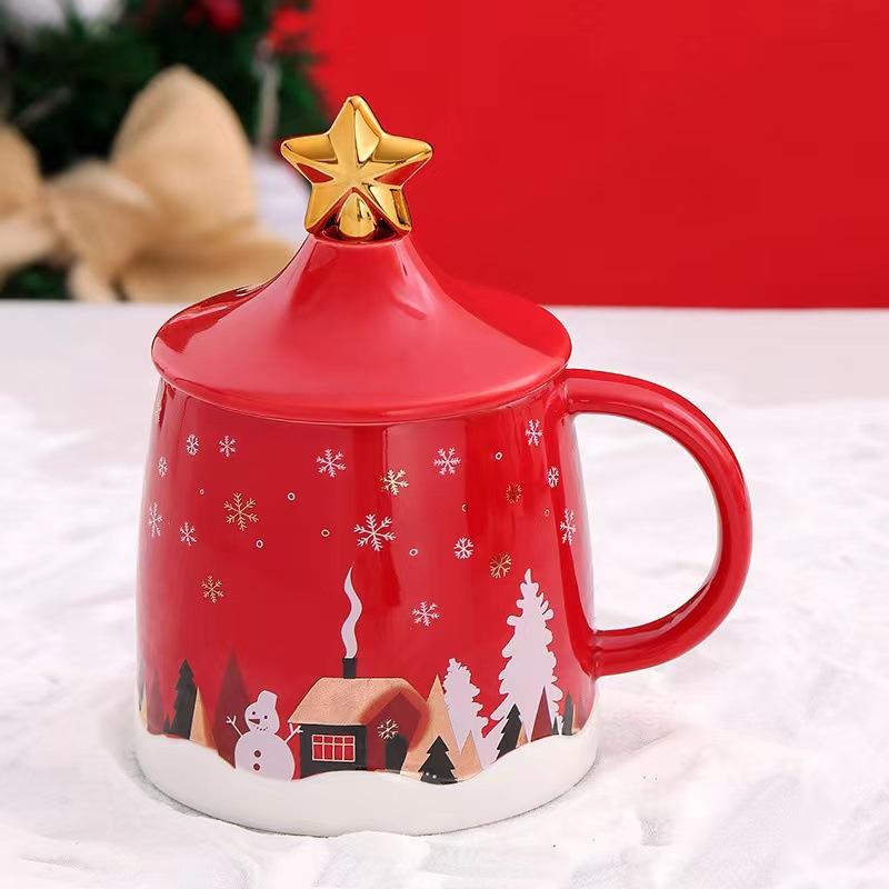 Christmas Mug High Value Creative Ceramic Cup Santa Coffee Cup Gift Box Souvenir Water Cup Gift
