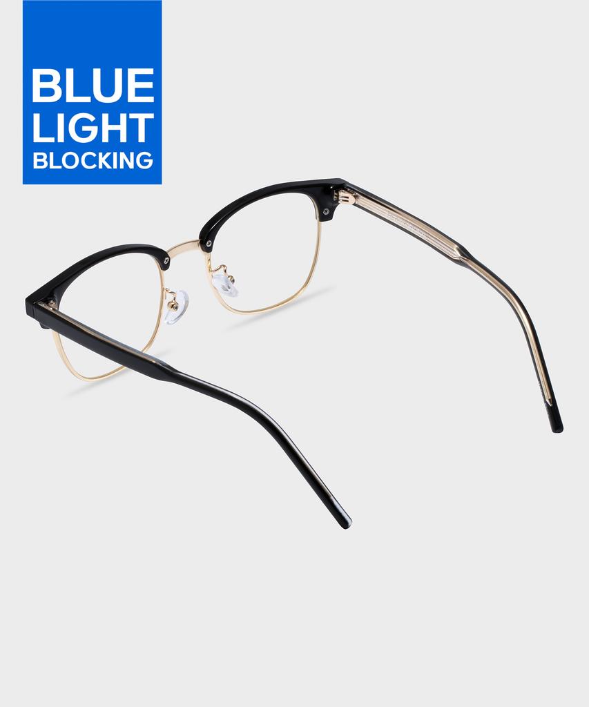 Likkeullou Rc Yleen Silver Blue Light Glasses Black