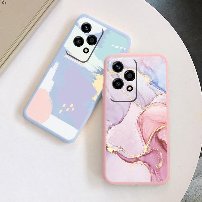 For Honor 200 90 400 Pro Lite Phone Case Brown Leopard Print Soft Silicone TPU Cover Colorful Marble Fundas Coque Shell Bumper