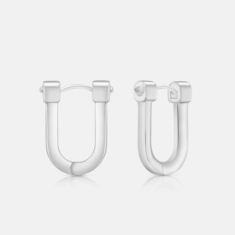 METROCITY SCHMUCK Glied Sterling Silber Weiß Ohrringe A241SE0164WPA