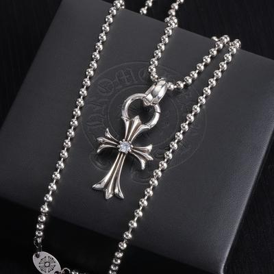 Halskette Retro und Alt S925 Sterlingsilber Kreuz für Männer und Frauen Partner Schmuck Literarisch und Retro