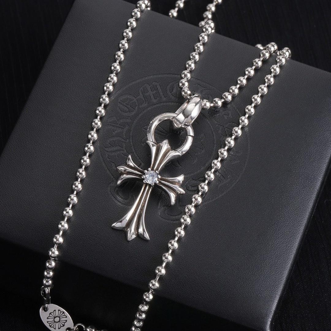 

Кольє Ретро та Старе Срібло 925 проби Хрест для Чоловіків та Жінок Прикраса для Пар Літературна та Ретро