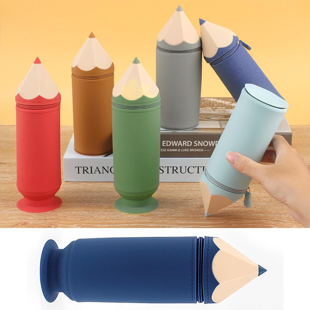 Pouzdro na tužky Silikonový držák tužky ve tvaru pera Praktický design přísavky držák štětců na make-up pro domácnost