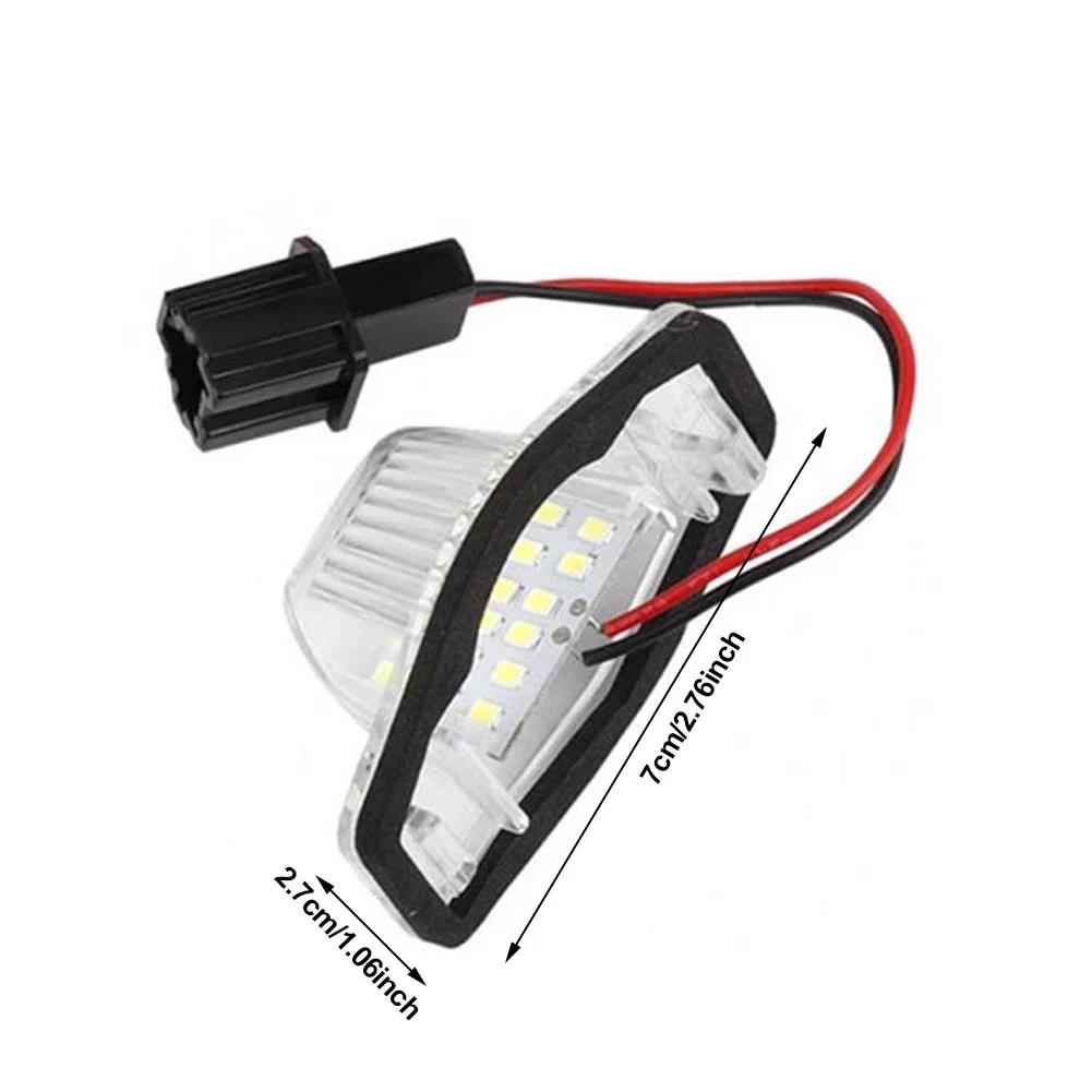 1/2X LED License Plate Lights Assembly for Honda Crv Fit Odyssey Jazz Hrv Frv CR-V Stream 12V SMD Number Lamp Xenon White 6000k License Plate Lights
