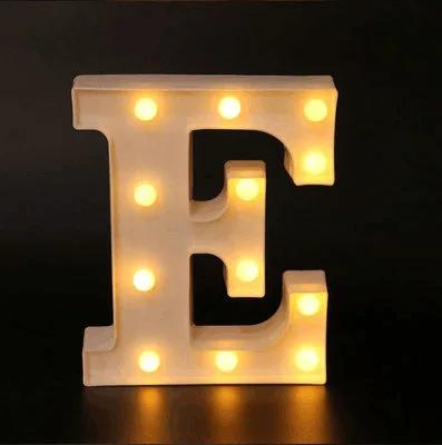 Decorative Letters Alphabet Letter LED Lights Luminous Number Lamp Decoration Battery Night Light Party Baby Bedroom Decoration