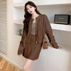 Women's Fashion Long Sleeve Knit Cardigan & Short Skirt Set