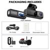 V22 4K Dual-Lens Dash Cam with GPS & Reversing Cam, Front & Rear Recording, Mobile App Integration