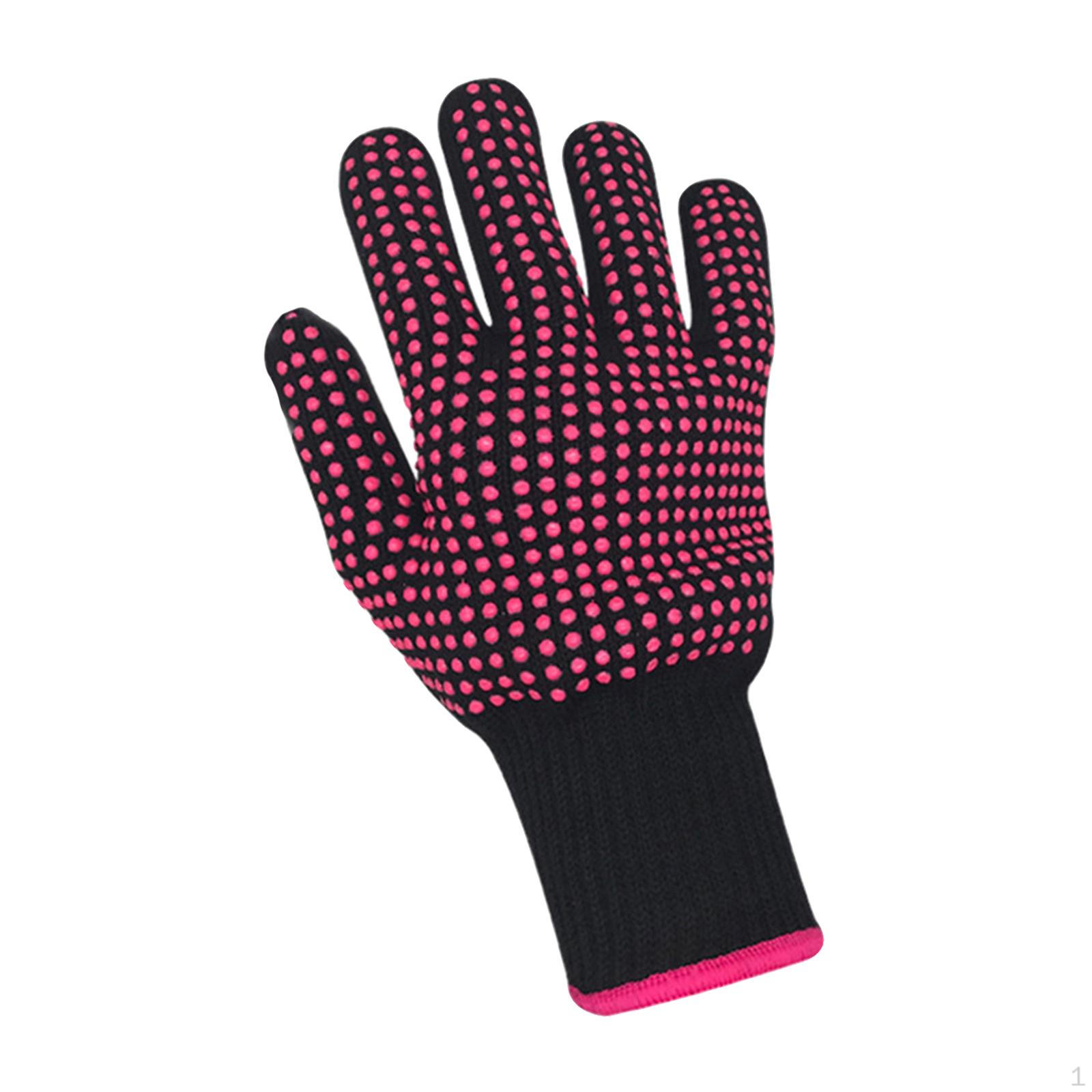 

1 Pair Heat Resistant Gloves ,Finger High Temperature for Hair Straighteners 22x10x1cm