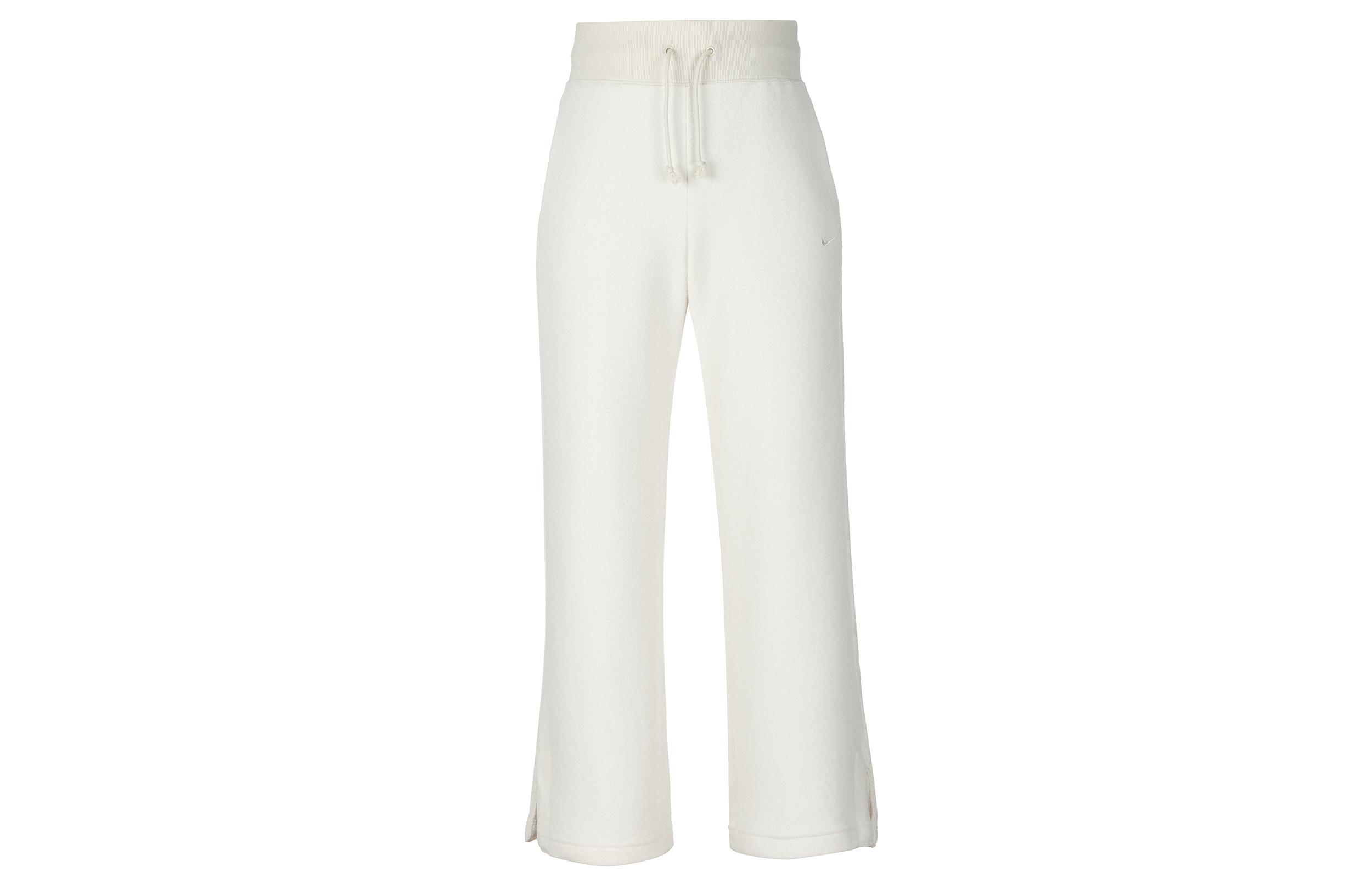 Nike Sportswear Phoenix Fleece Solid Color High Rise Lace Up Wide Leg Fleece Lined Loose Fit Casual Pants Women s Ecru FN3623-104 XL