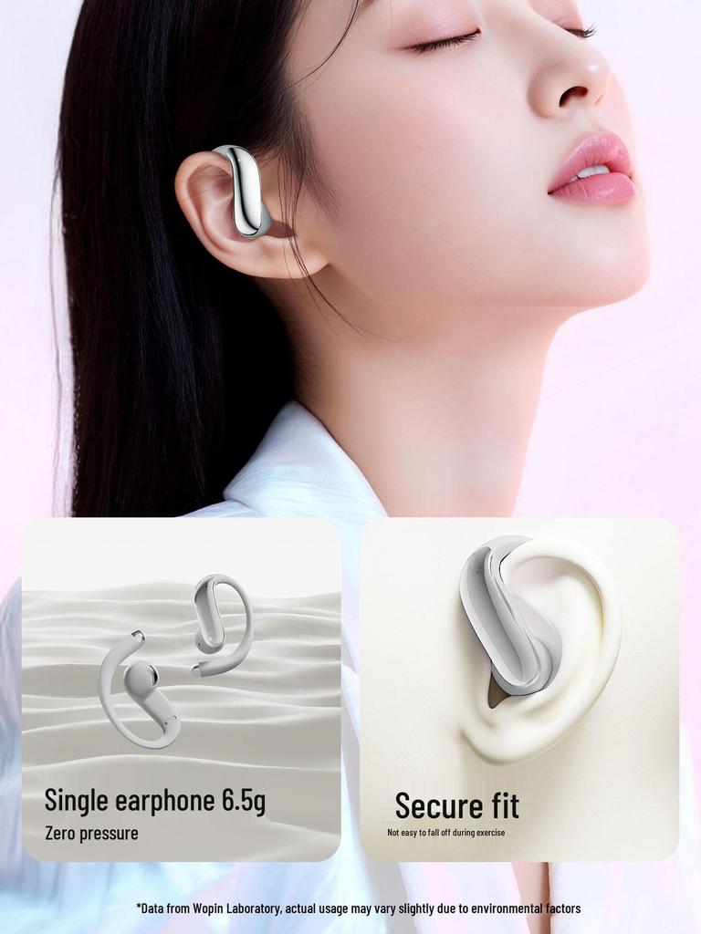 Wopin Noise-Reducing Open-Ear Bluetooth Headphones for Cycling & Sports