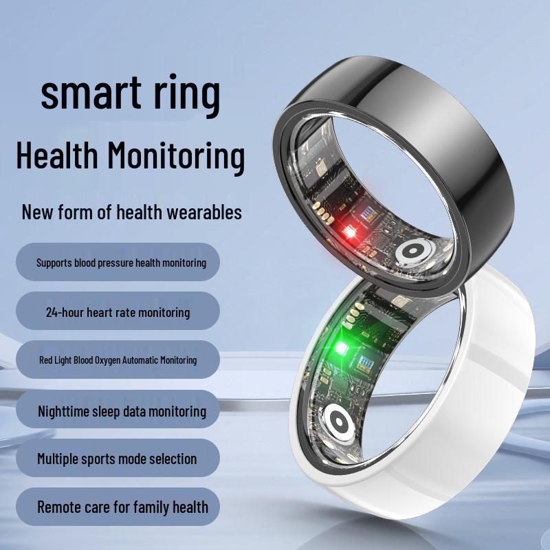 Smart Ring: Heart Rate, Blood Oxygen, Sleep Monitor & Waterproof Pedometer
