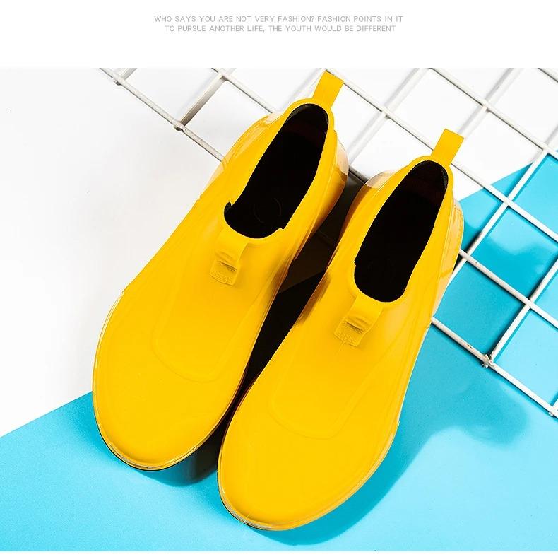 Height Increase Waterproof Rain Boots Men Galoshes Rubber Rain Shoes Trendy Male Rainshoes Ankle Boots Galocha Men's Water Shoes