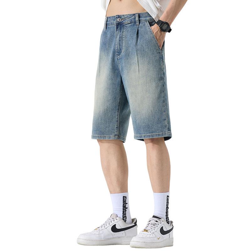 

Теннисные шорты Летние Новые Свободные Прямые Джинсы Пятиточечные Брюки средней длины 38