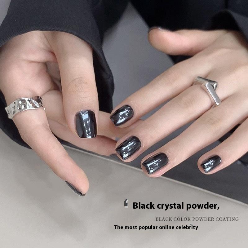

Black Coated Glitter Sequin Highlight Shine Nail Charm Nail Decoration Nail Salon Manicure Supplies
