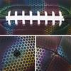 Holografisch reflektierender Fußball, leuchtend leuchtend, Rugby, für drinnen und draußen, Leder-Fußball, Geschenke für