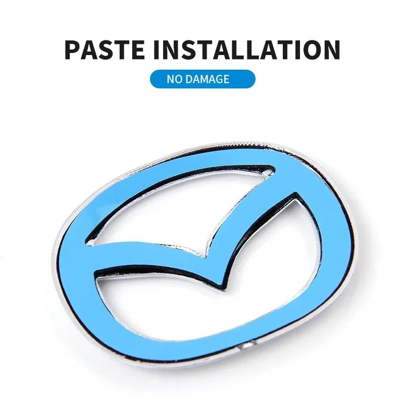 1 st ABS Bilrattens Mittemblem Klistermärke för Mazda 3 CX3 CX4 CX5 CX7 CX8 CX9 CX30 RX7 Atenza Axela Inredningsdekoration